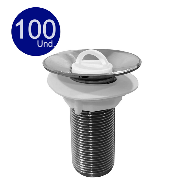 Kit Com 100 Peças Válvula Ralo De Pia Cuba Para Banheiro Lava