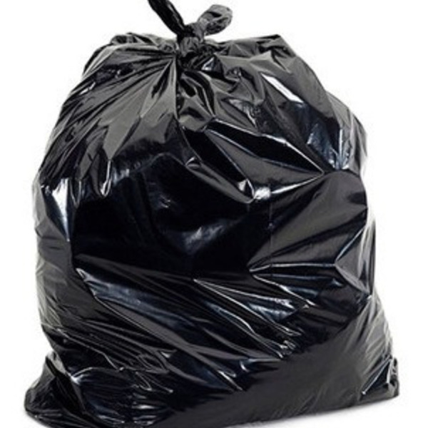 Kit Com 100 Sacos De Lixo Preto Com Capacidade De 60 Litros