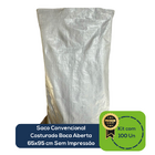 Kit Com 100 Un Saco Convencional Costurado Boca Aberta Branco