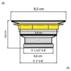 Kit Com 100 Unidades Válvula Para Pia De Cozinha Abs 3.1/2 "