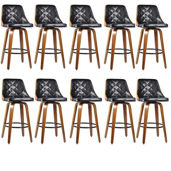 Kit Com 10 Banquetas Para Cozinha Milão Preto