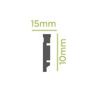 Kit Com 10 Barras Rodapé De Poliestireno 10cmx15mm Frisado Co