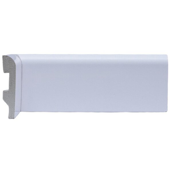 Kit Com 10 Barras Rodapé De Poliestireno 7cmx15mm Redondo 24m