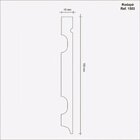 Kit Com 10 Barras Rodapé Mdf 1503 Moldufama 15mmx15cm Metro L