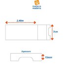 Kit Com 10 Barras Rodapé Mdf 701 Moldufama 15mmx7cm Metro Lin