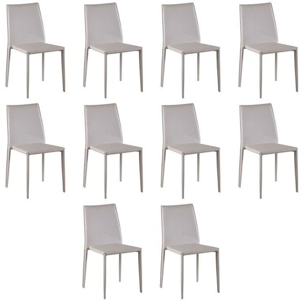 Kit Com 10 Cadeiras De Jantar Amanda Pvc