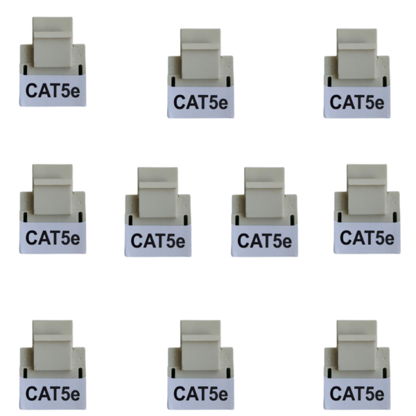 Kit Com 10-conector Fêmea Rj45 Keystone Cat5e Branco