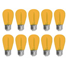 Kit Com 10 - Lâmpada De Filamento Bolinha S14 E27 Led 1w Luz