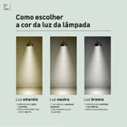 Kit com 10 Lâmpadas LED Bulbo Luz Amarela 4,9W Taschibra Bivolt