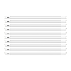 Kit com 10 Lâmpadas LED Tubular Luz Branca 20,5W Taschibra