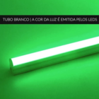 Kit com 10 Lâmpadas Tubulares LED T8 20W 120cm – Cor Verde