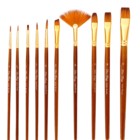 Kit Com 10 Pincéis Para Pintura Aquarela Óleo Acrílico