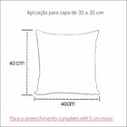 Kit Com 10 Refis De Almofada 40x40 Silicone Para Capas 35cm