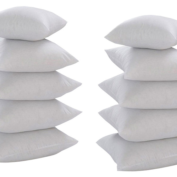 Kit Com 10 Refis De Almofada 40x40 Silicone Para Capas 35cm