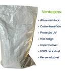 Kit Com 10 Un Saco Laminado Costurado Boca Aberta Branco 60x1