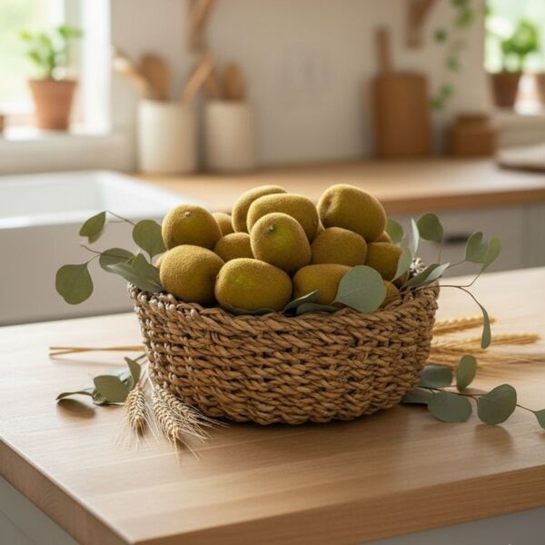 Kit Com 12 Frutas Permanentes Kiwi 7cm Textura Real Modelo Premium