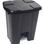 Kit Com 13 Lixeira Plástica 30 Litros Com Pedal Amarelo