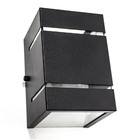 Kit Com 15 Arandelas 2 Focos C/ Frisos E Facho Preta Externa