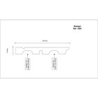 Kit Com 15 Barras Rodapé De Mdf 12cmx15mmx2,40m Com Friso 120