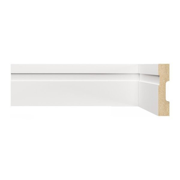 Kit Com 15 Barras Rodapé Mdf 702 Moldufama 15mmx7cm Metro Lin