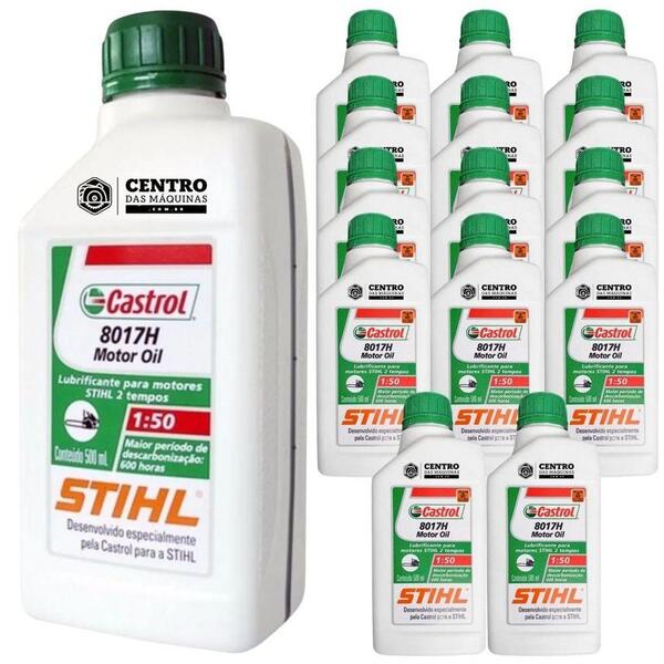 Kit Com 15 Unidades De Óleo 2 Tempos Castrol Stihl 500ml