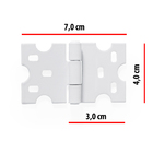 Kit Com 16 Dobradiças Mexicana - Branco