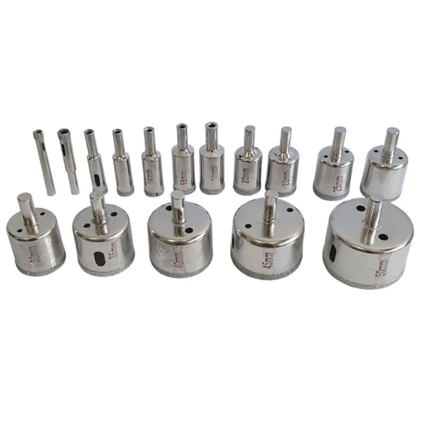 Kit Com 16 Serras Copo Broca Diamantada 6 A 50 Mm Charbs