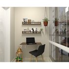 Kit Com 1 Escrivaninha Suspensa 100cm E 2 Prateleiras  Ameixa