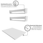 Kit Com 1 Escrivaninha Suspensa 60cm E 2 Prateleiras  Branco