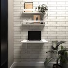 Kit Com 1 Escrivaninha Suspensa 60cm E 2 Prateleiras  Branco