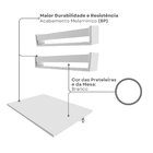 Kit Com 1 Escrivaninha Suspensa 60cm E 2 Prateleiras  Branco