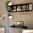 Kit Com 1 Escrivaninha Suspensa 80cm E 1 Prateleira Com 5 Nic