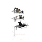 Kit Com 1 Escrivaninha Suspensa 80cm E 2 Prateleiras  Ameixa