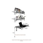 Kit Com 1 Escrivaninha Suspensa 80cm E 2 Prateleiras  Azul