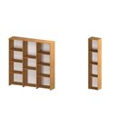 Kit Com 1 Estante Livreiro 11 Nichos Odelia E 1 Estante Modul