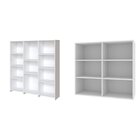 Kit Com 1 Estante Livreiro 11 Nichos Odelia E 1 Estante Multi