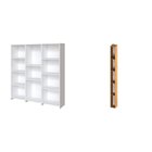 Kit Com 1 Estante Livreiro 11 Nichos Odelia E 2 Estantes Modu