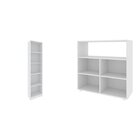 Kit Com 1 Estante Livreiro 5 Nichos Montreal E 1 Estante Mult