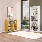 Kit Com 1 Estante Livreiro 5 Nichos Montreal E 1 Estante Mult