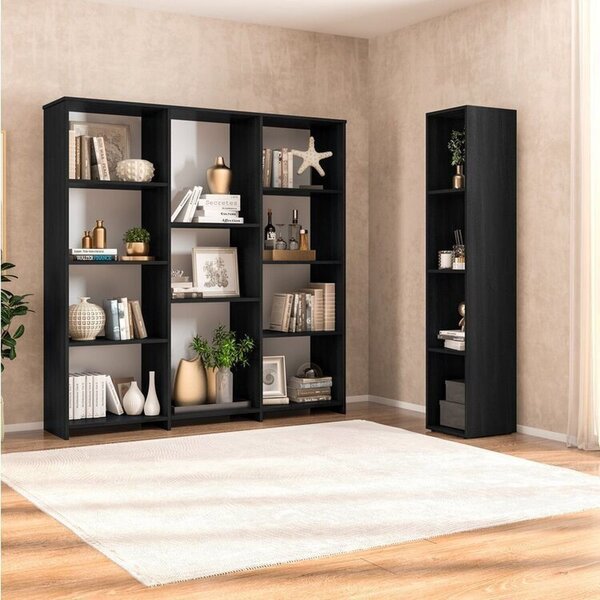 Kit Com 1 Estante Multiuso 11 Nichos Odelia E 1 Estante Para