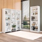 Kit Com 1 Estante Multiuso 5 Nichos Montreal E 1 Estante Livr