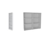 Kit Com 1 Estante Multiuso 5 Nichos Montreal E 1 Estante Para