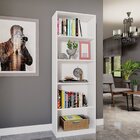 Kit Com 1 Estante Multiuso 5 Nichos Montreal E 1 Estante Para