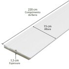 Kit Com 20 Barras Rodapé De Mdf 15cm X 15mm X 2.20m Mdf Reves