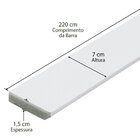 Kit Com 20 Barras Rodapé De Mdf 7cmx15mmx2.20m Revestido Liso