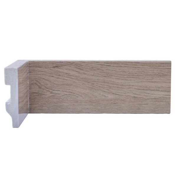 Kit Com 20 Barras Rodapé De Poliestireno 7cmx15mm Liso Wood 4