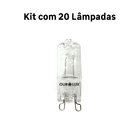 Kit com 20 Lâmpadas Halógena Cápsula Luz Amarela 40W Ourolux 127V (110V)