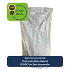 Kit Com 20 Un Saco Convencional Costurado Boca Aberta Branco