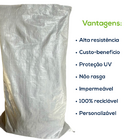 Kit Com 250 Un Saco Convencional Costurado Boca Aberta Branco