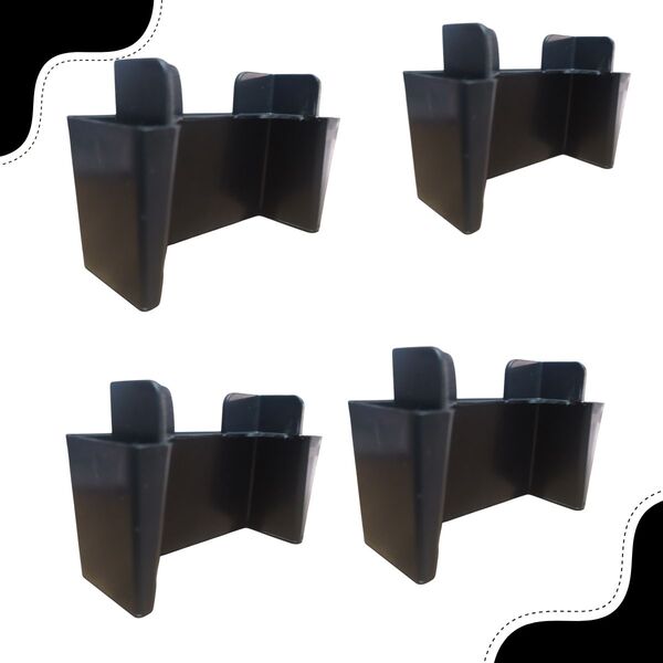 Kit Com 25 Pés De Roupeiros Armários Plástico Ivy Preto